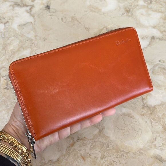 Bostanen Leather Large Zip Around RFID Wallet - Picture 4 of 13